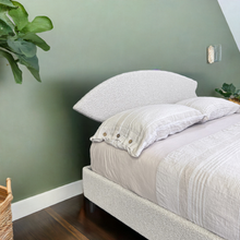 Load image into Gallery viewer, "Chill" double bed in Bouclè Pearl fabric