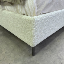 Load image into Gallery viewer, "Chill" double bed in Bouclè Pearl fabric