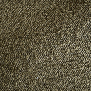 Pouf contenitore "Cima" in tessuto Bouclè Olive e corda